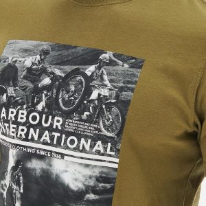 Barbour International Race T-Shirt Archive Olive - Imagen 2
