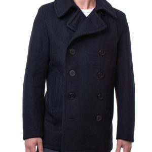 Schott NYC Slim Fit Peacoat Made In USA Navy - Imagen 2