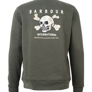 Barbour International Charlton Crew Neck Sweatshirt Sage - Imagen 2