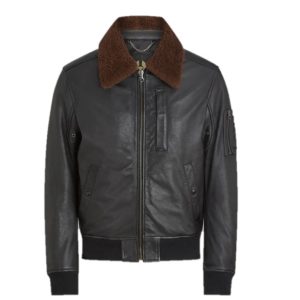 Belstaff Alstone jacket Lamb Leather Black/Earth Brown