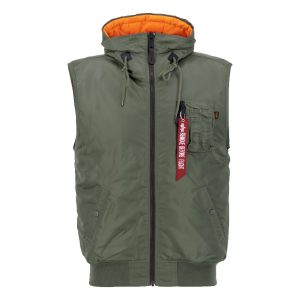 Alpha Industries Hooded MA-1 Vest Sage Green