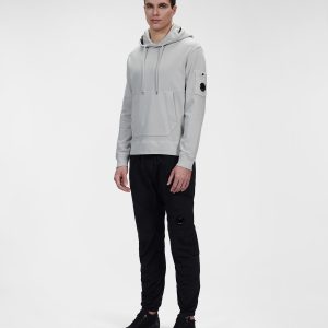 C.P. Company Cotton Fleece Hoodie Flint Grey - Imagen 2
