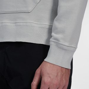 C.P. Company Cotton Fleece Hoodie Flint Grey - Imagen 6
