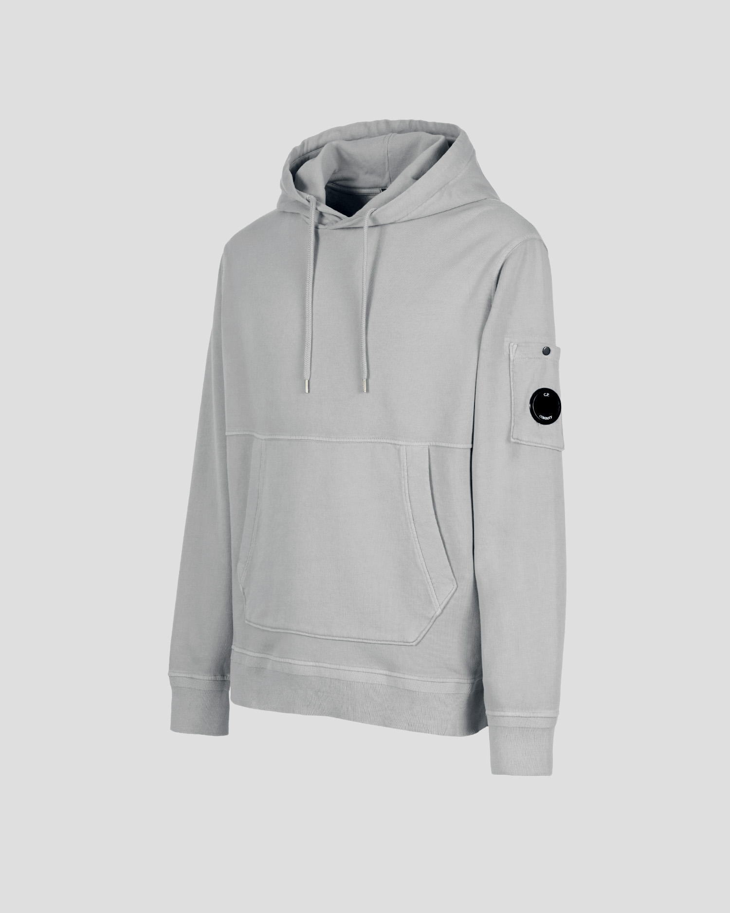 C.P. Company Cotton Fleece Hoodie Flint Grey - Imagen 7