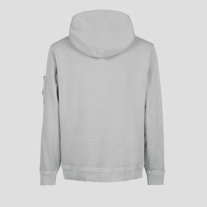 C.P. Company Cotton Fleece Hoodie Flint Grey - Imagen 8