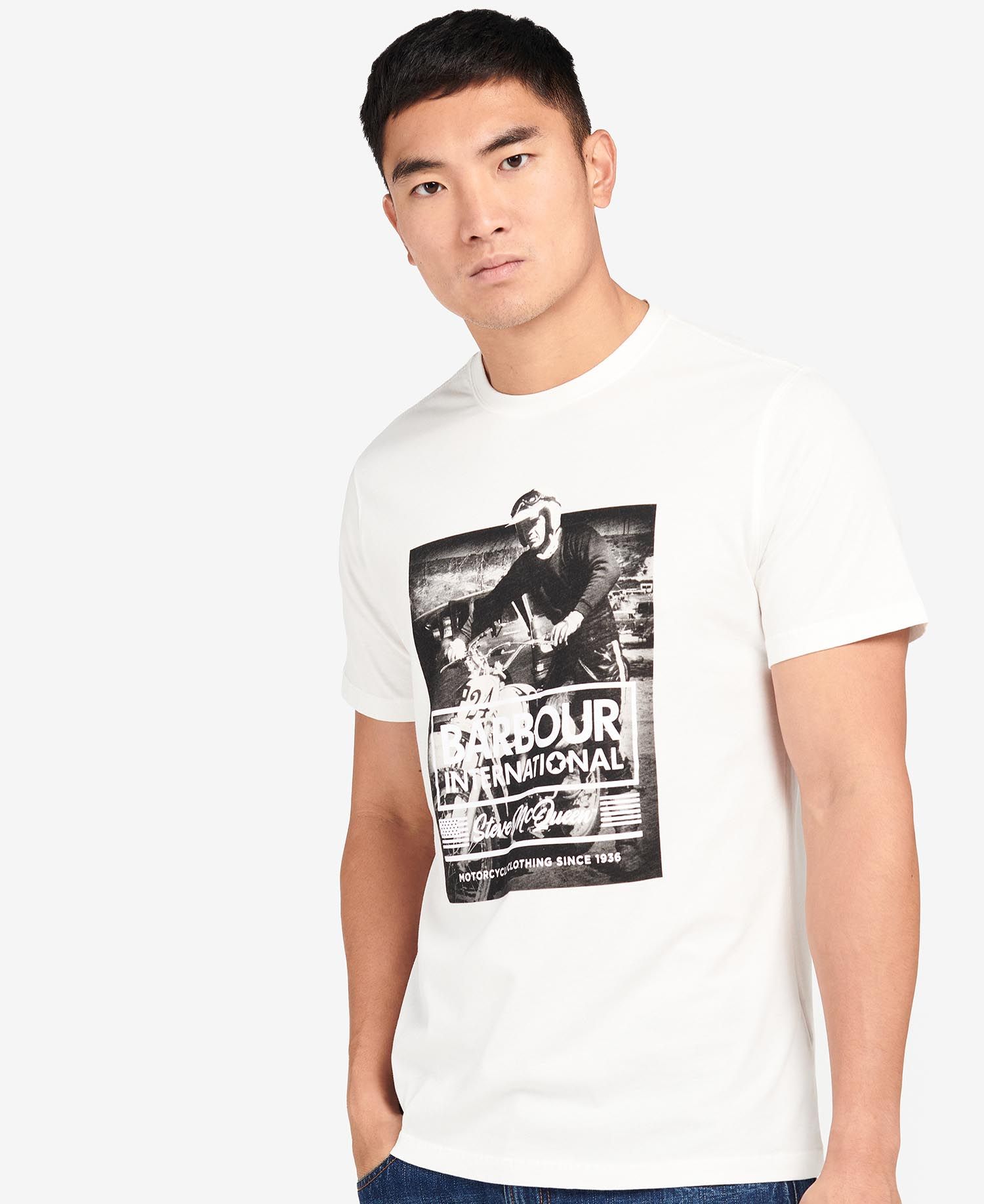 Barbour International Morris Graphic T-Shirt Whisper White - Imagen 3