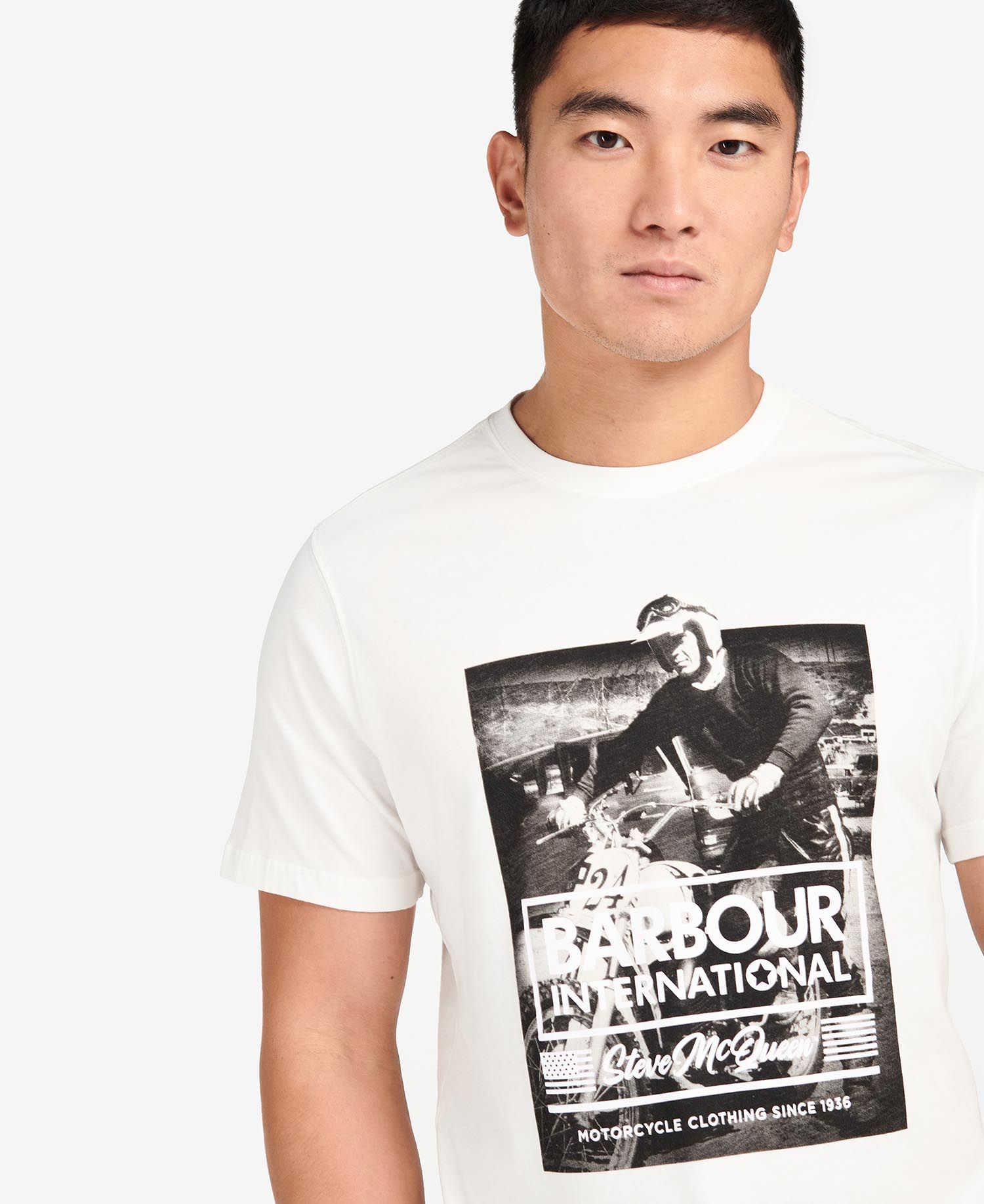 Barbour International Morris Graphic T-Shirt Whisper White - Imagen 4