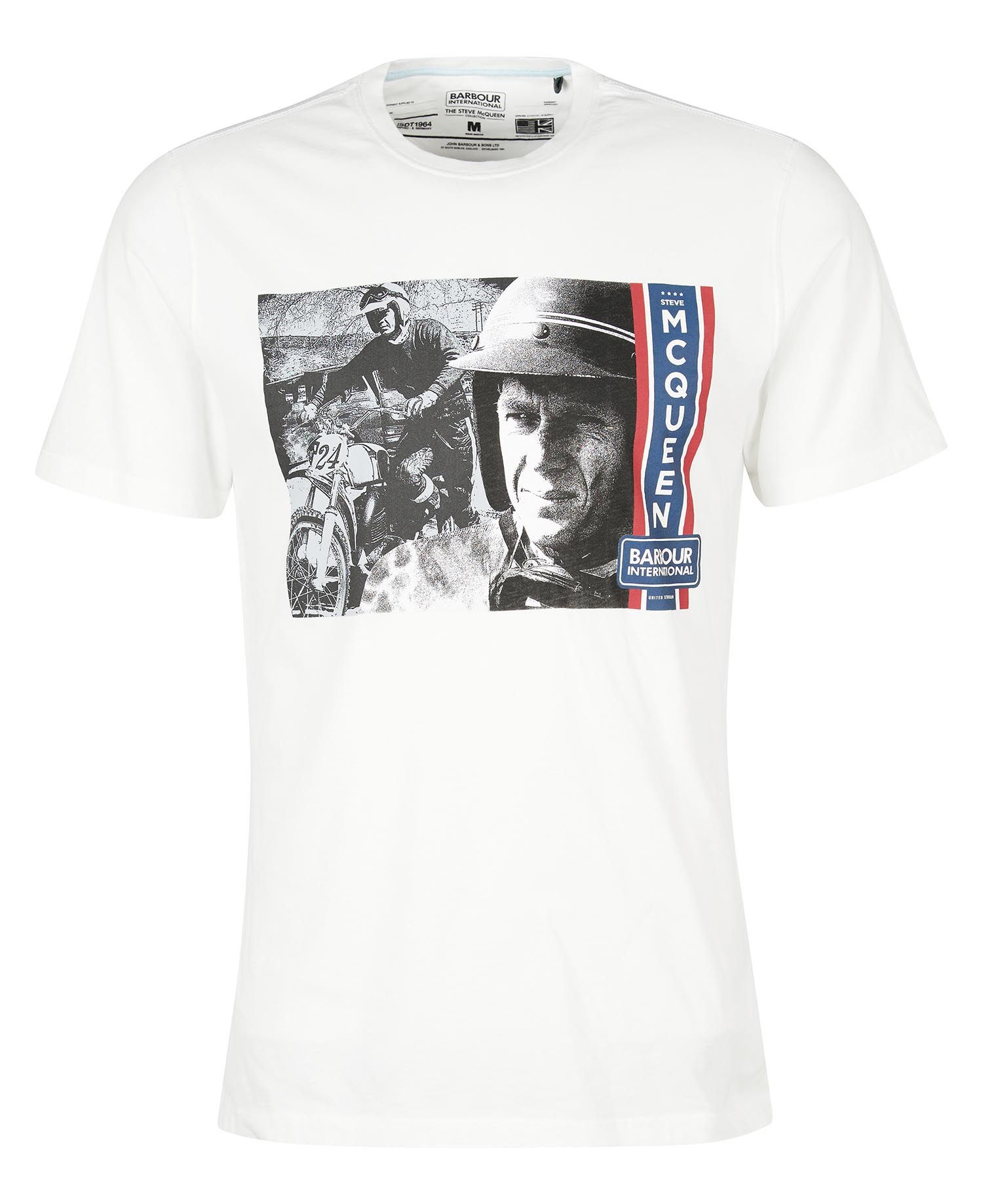 Barbour International Harris Graphic T-Shirt Whisper White