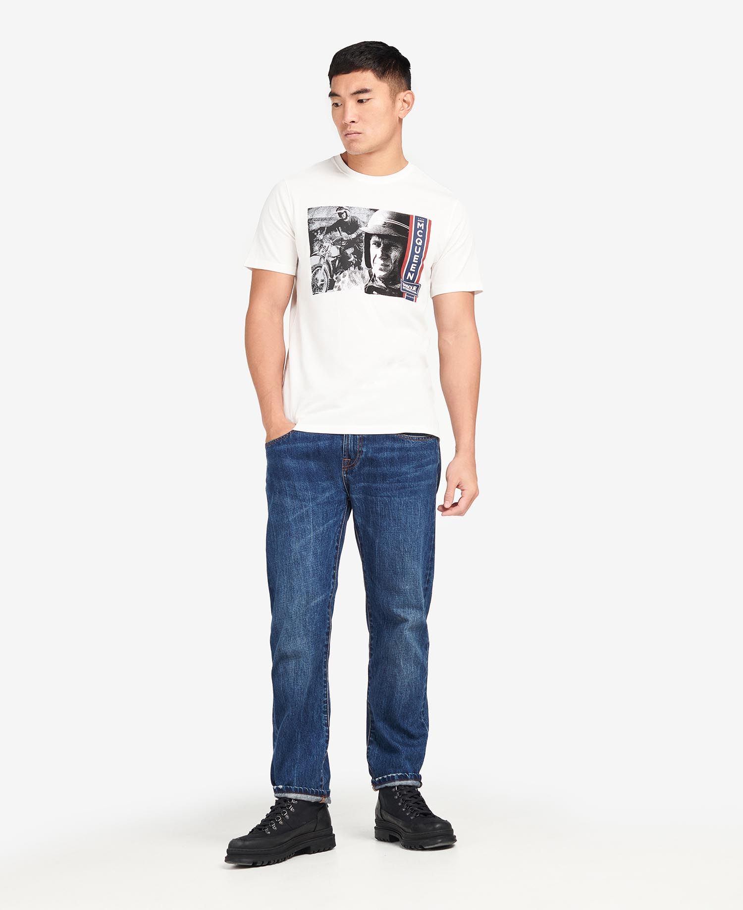 Barbour International Harris Graphic T-Shirt Whisper White - Imagen 2