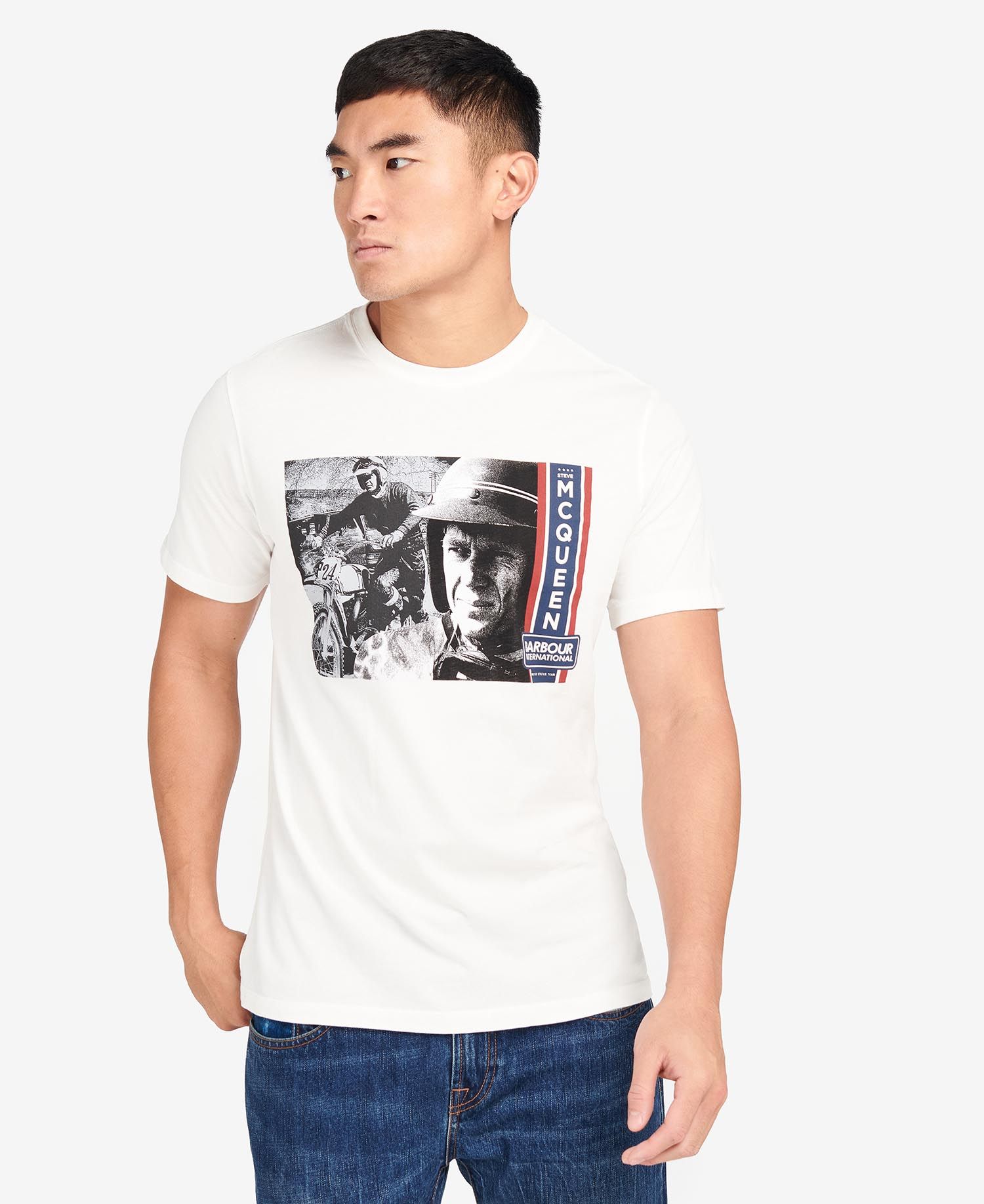 Barbour International Harris Graphic T-Shirt Whisper White - Imagen 3