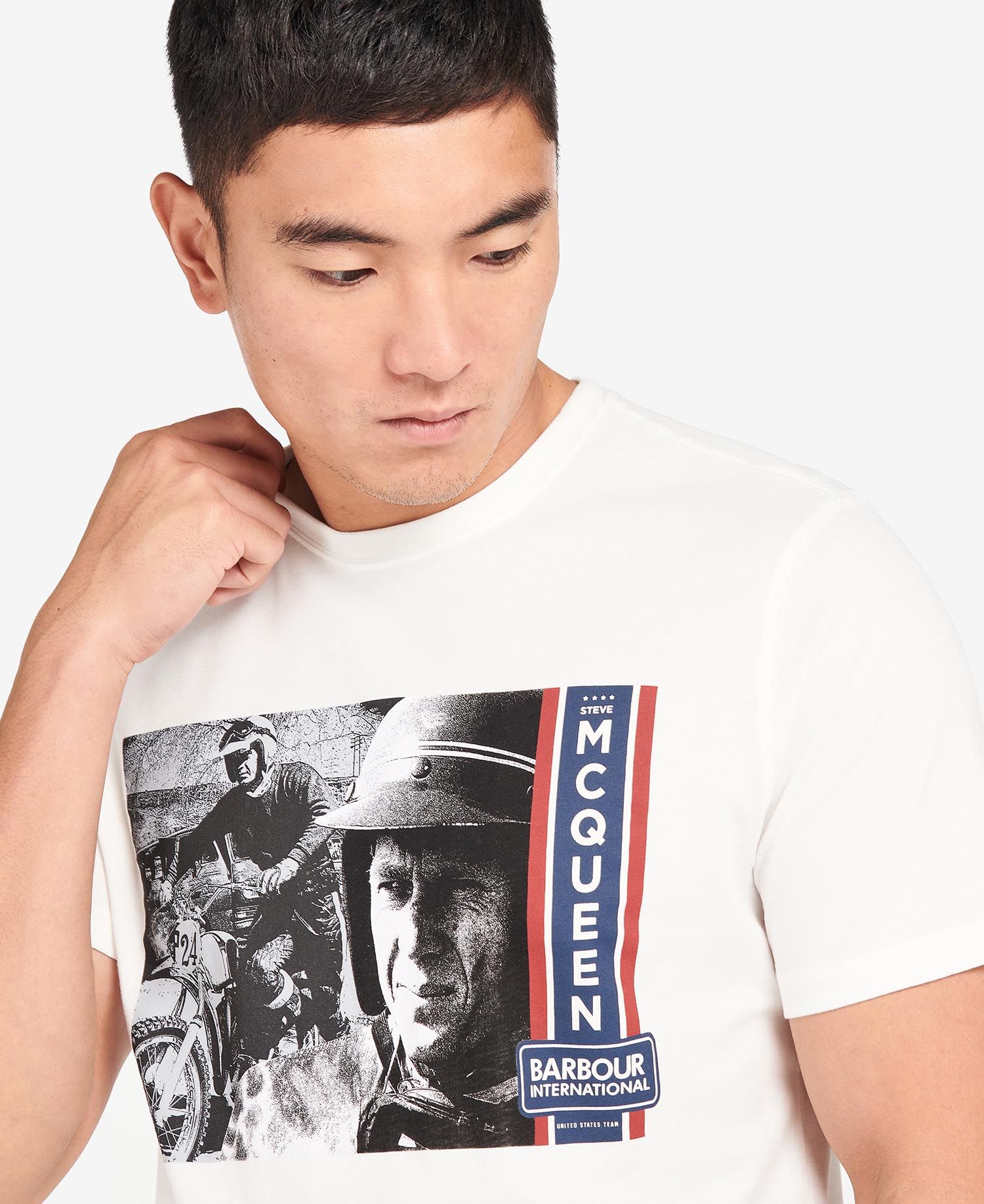 Barbour International Harris Graphic T-Shirt Whisper White - Imagen 4