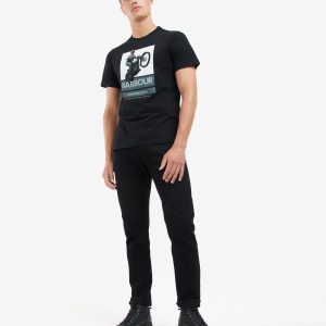 Barbour International Archie Graphic-Print T-Shirt Black - Imagen 2