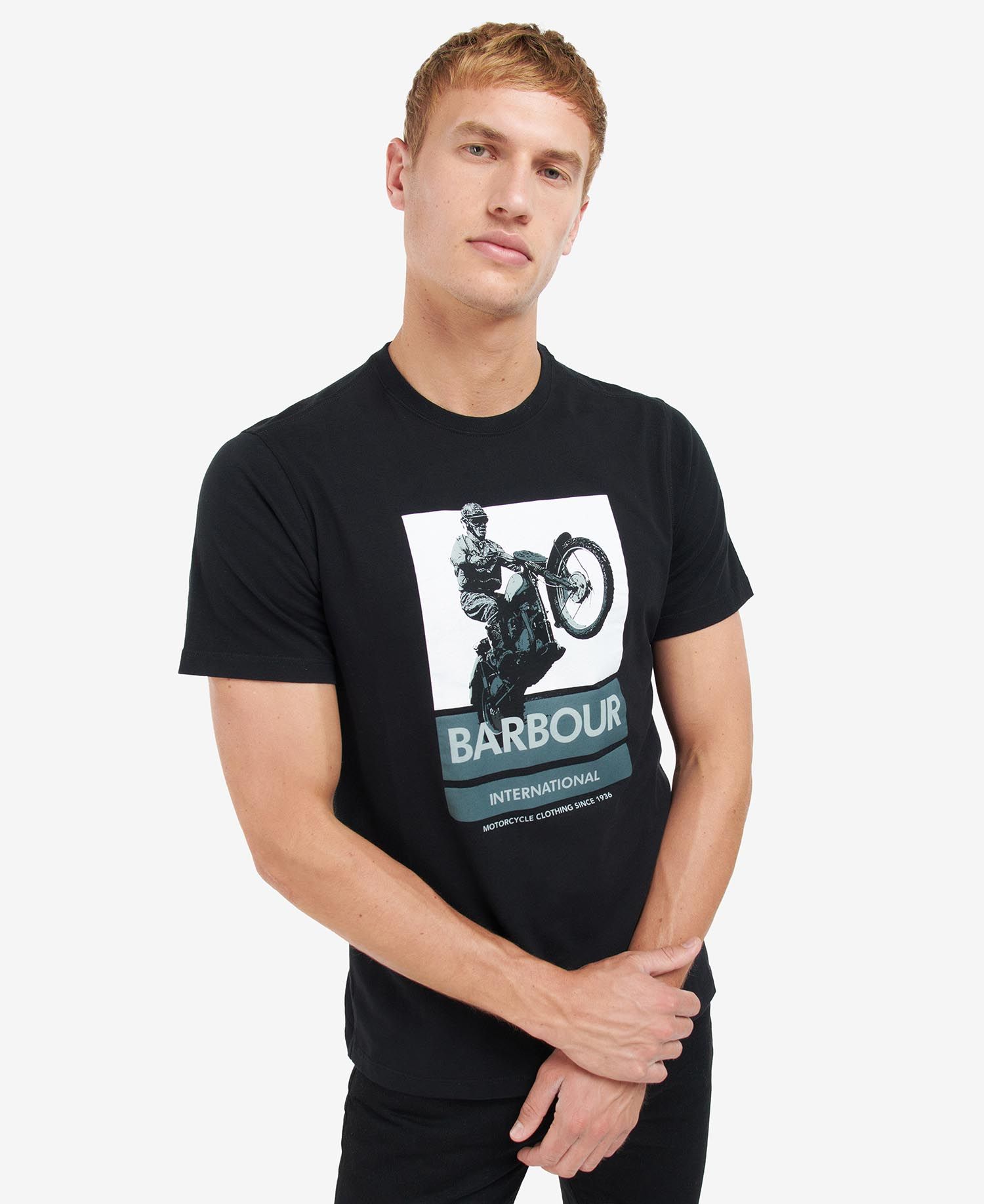 Barbour International Archie Graphic-Print T-Shirt Black - Imagen 3