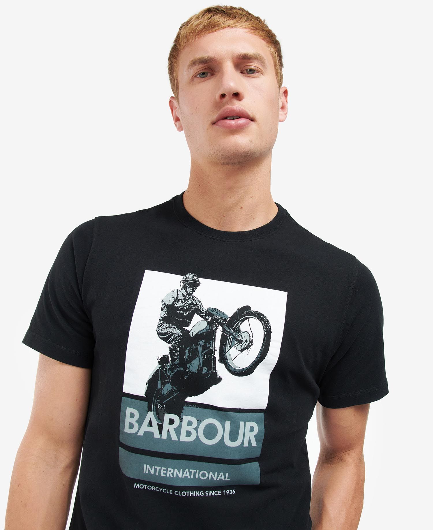 Barbour International Archie Graphic-Print T-Shirt Black - Imagen 4