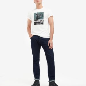 Barbour International Archie Graphic-Print T-Shirt Whisper White - Imagen 2
