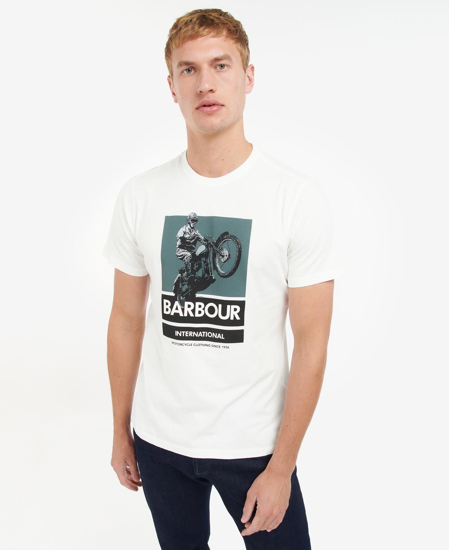 Barbour International Archie Graphic-Print T-Shirt Whisper White - Imagen 3