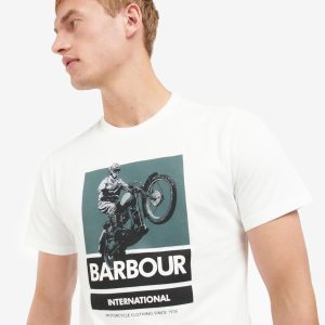 Barbour International Archie Graphic-Print T-Shirt Whisper White - Imagen 4