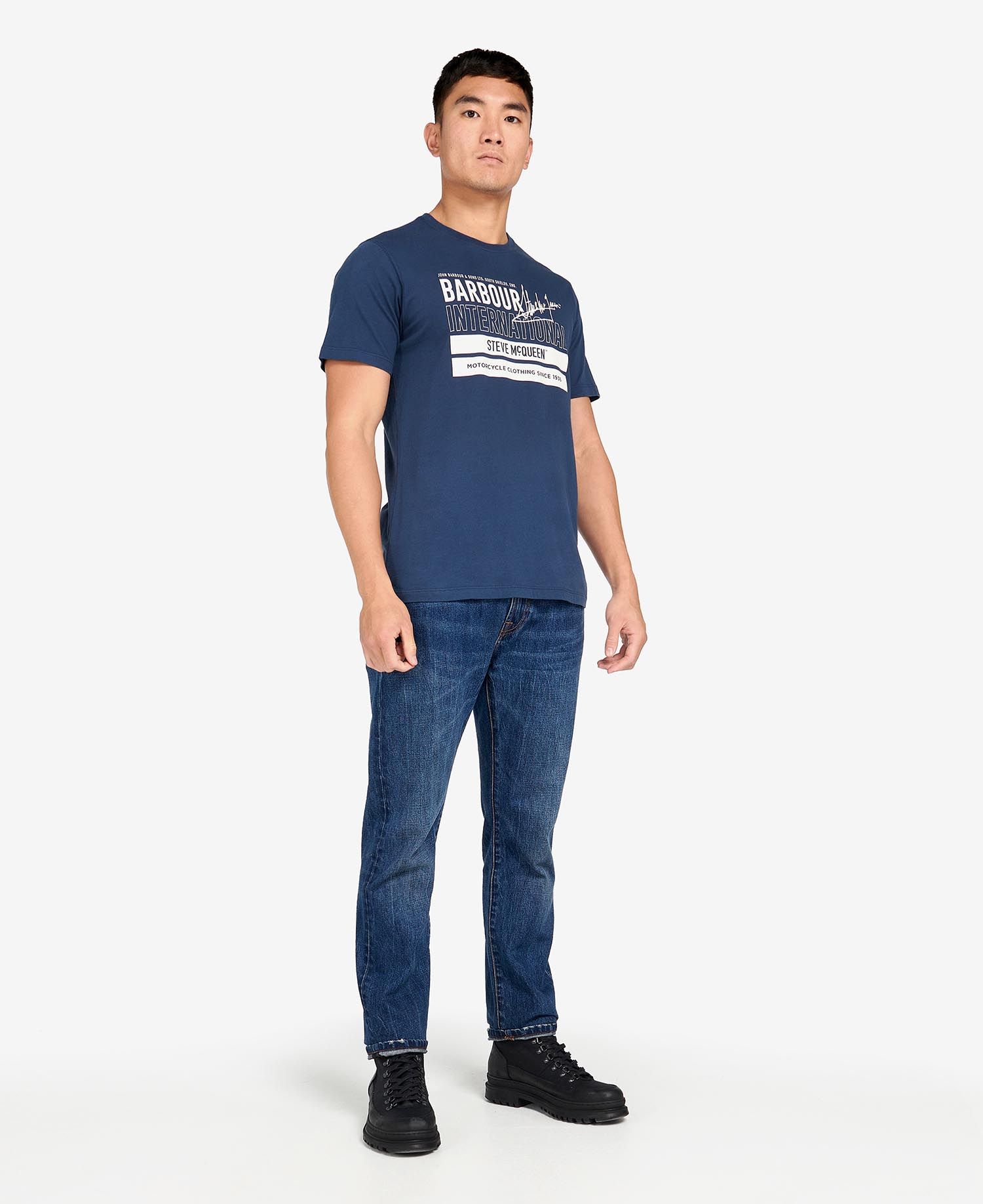 Barbour International Barry Graphic T-Shirt Insignia Blue - Imagen 2