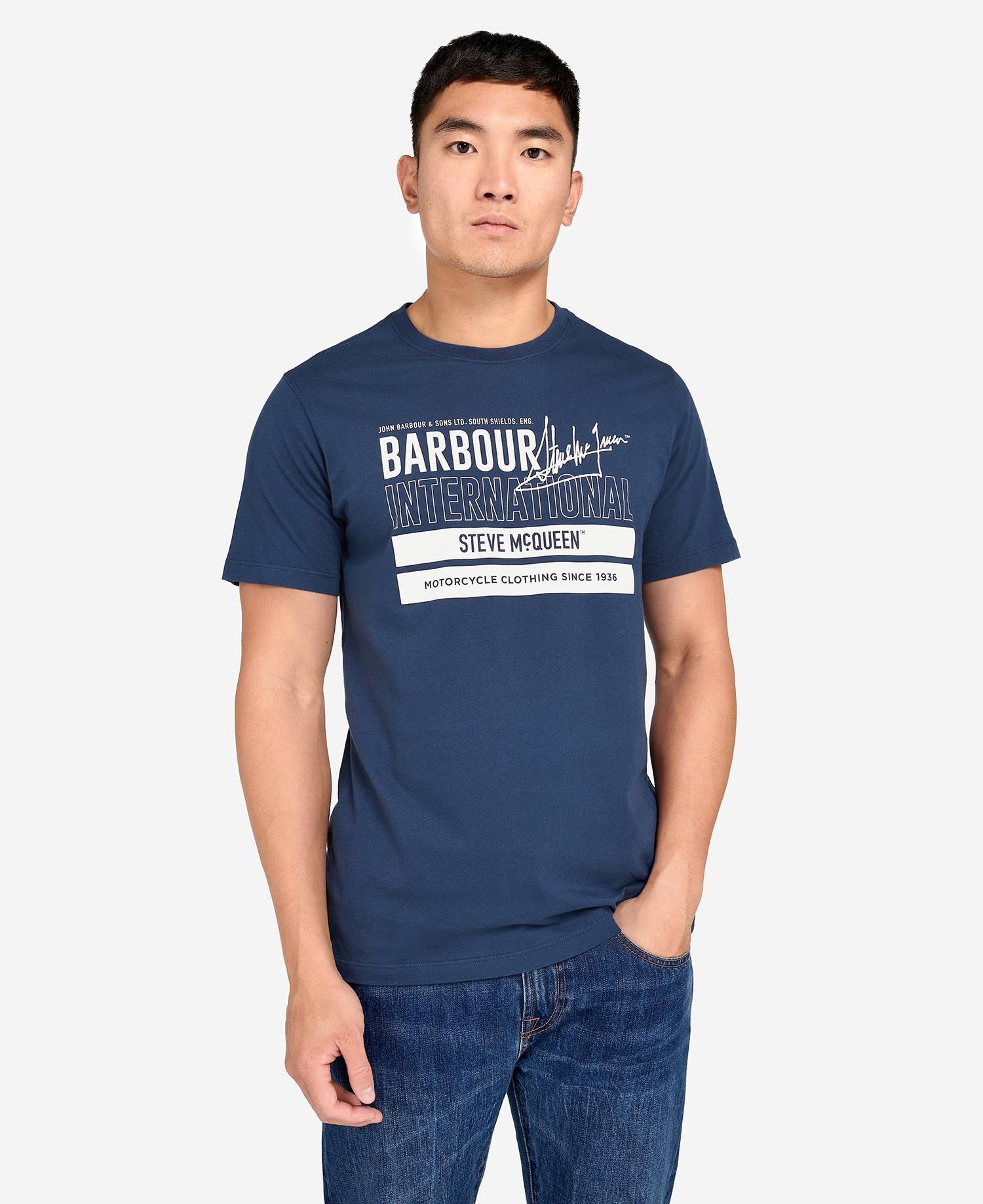 Barbour International Barry Graphic T-Shirt Insignia Blue - Imagen 3