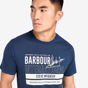 Barbour International Barry Graphic T-Shirt Insignia Blue - Imagen 4