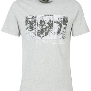 Barbour International Arter Graphic-Print T-Shirt Grey Marl
