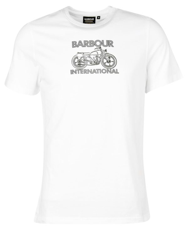Barbour International Lens Graphic-Print T-Shirt White