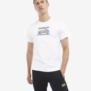 Barbour International Lens Graphic-Print T-Shirt White - Imagen 3