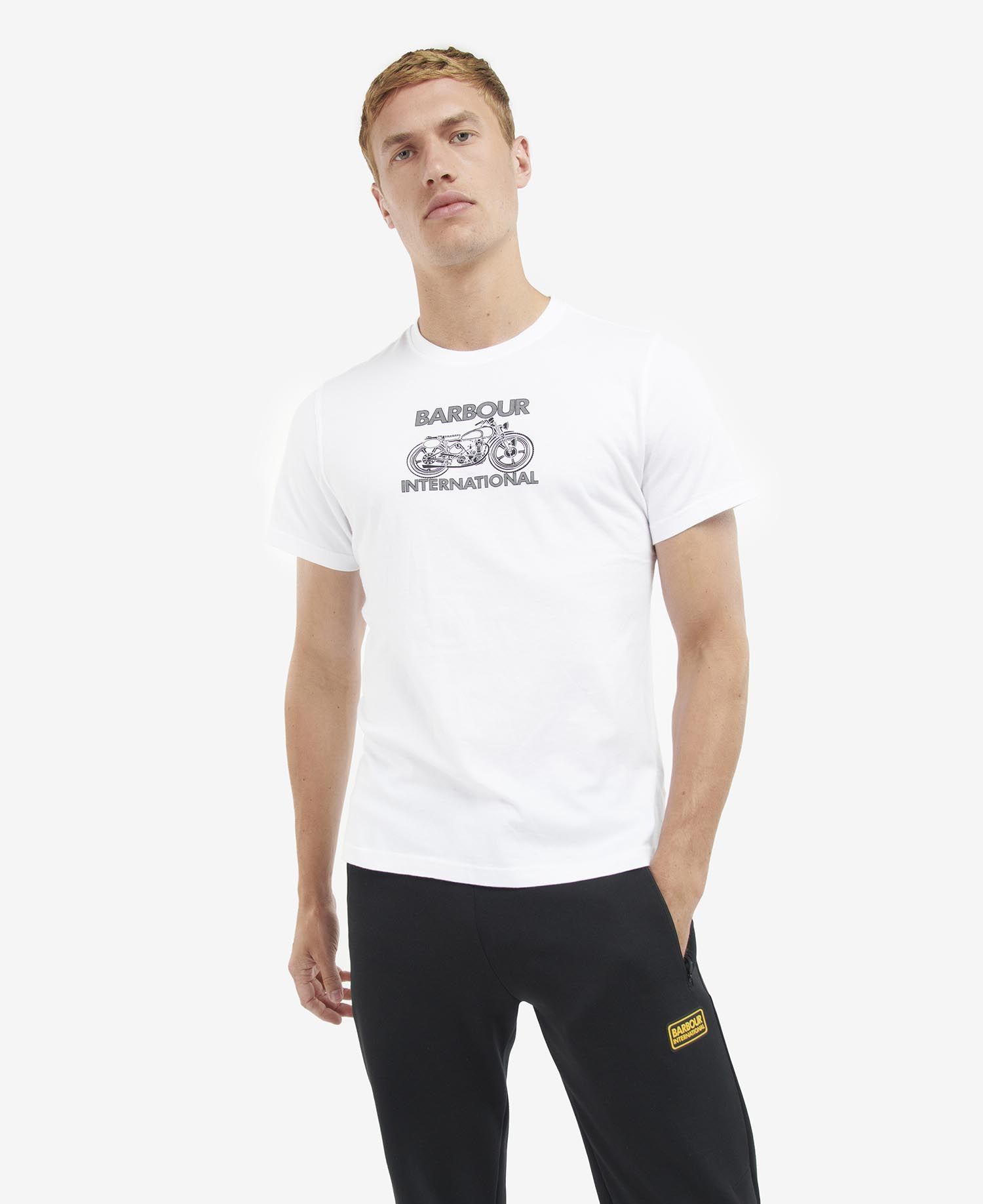 Barbour International Lens Graphic-Print T-Shirt White - Imagen 3