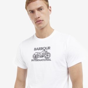 Barbour International Lens Graphic-Print T-Shirt White - Imagen 4