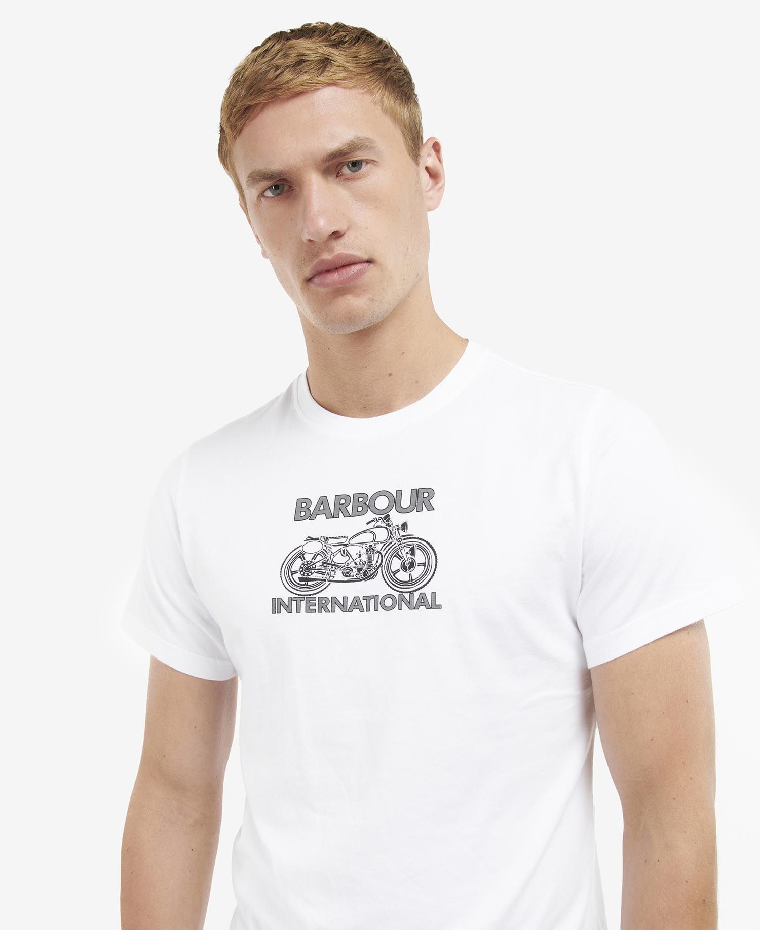 Barbour International Lens Graphic-Print T-Shirt White - Imagen 4