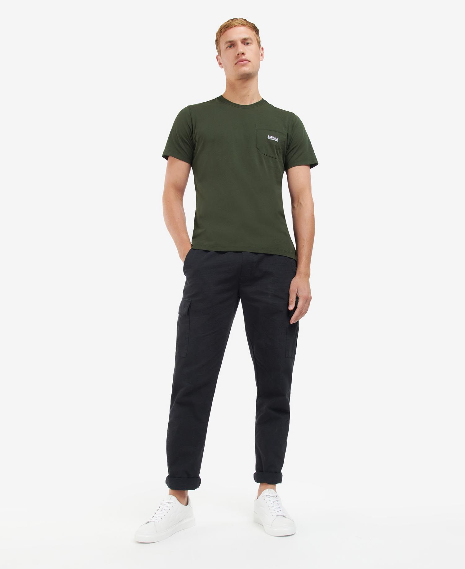 Barbour International Radok Pocket T-Shirt Forest Green - Imagen 2