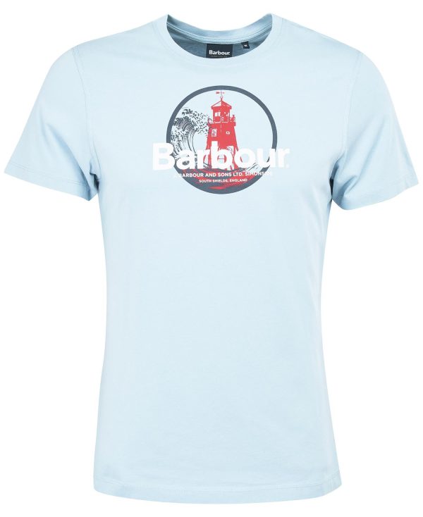 Barbour Break Graphic-Print T-Shirt Blue Fog