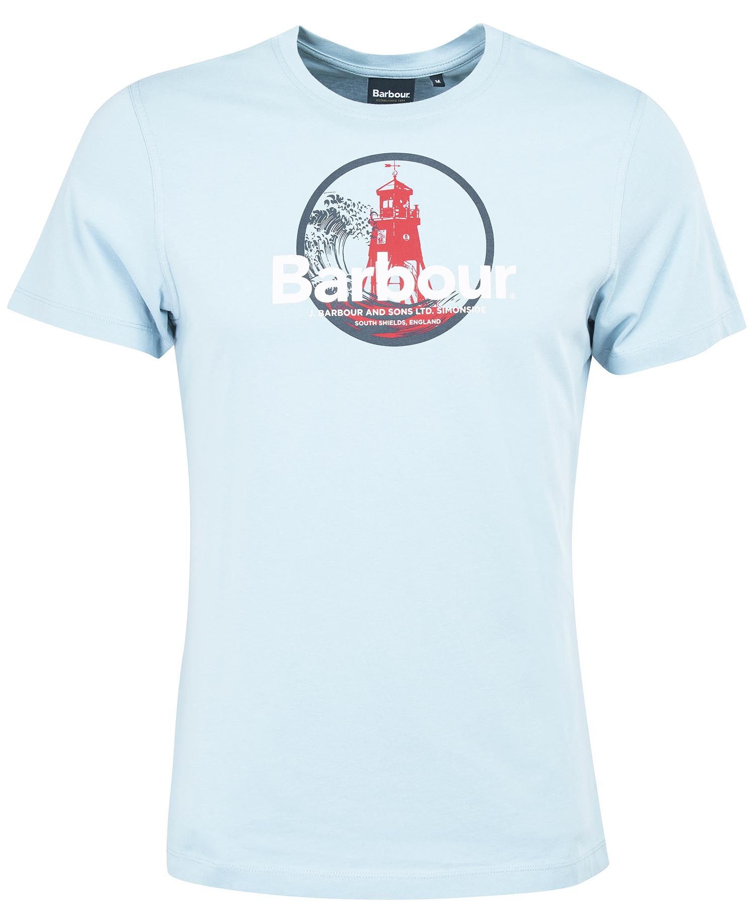 Barbour Break Graphic-Print T-Shirt Blue Fog