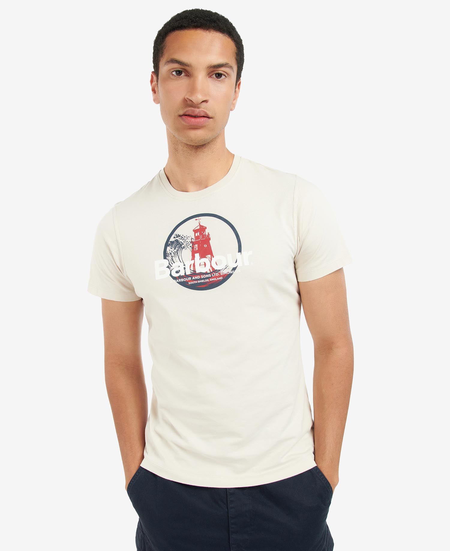Barbour Break Graphic-Print T-Shirt Rainy Day - Imagen 2