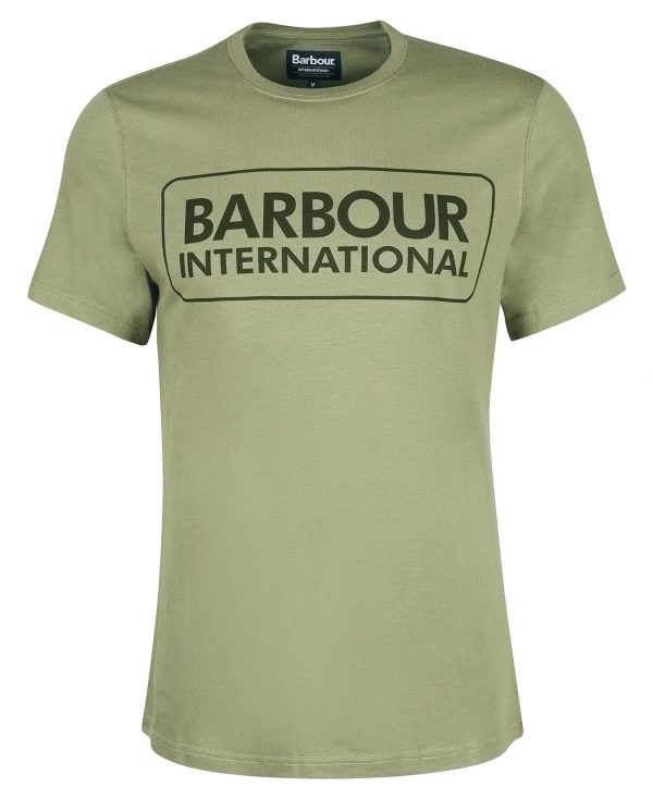 Barbour International Essential Large Logo T-Shirt Light Moss