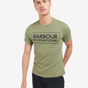 Barbour International Essential Large Logo T-Shirt Light Moss - Imagen 3
