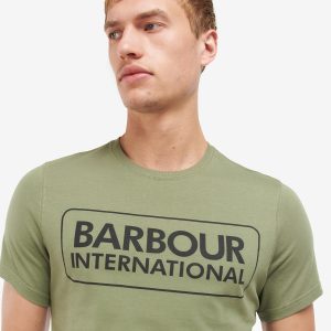 Barbour International Essential Large Logo T-Shirt Light Moss - Imagen 4