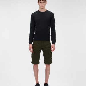 C.P. Company Stretch Sateen Cargo Shorts Ivy Green - Imagen 2