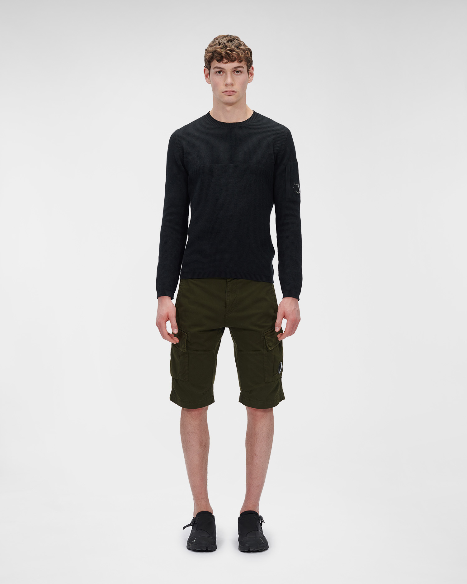 C.P. Company Stretch Sateen Cargo Shorts Ivy Green - Imagen 2