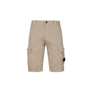C.P. Company Stretch Sateen Cargo Shorts Cobblestone Brown