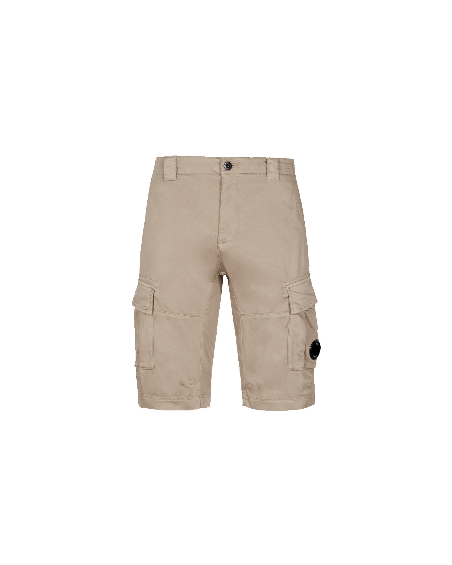 C.P. Company Stretch Sateen Cargo Shorts Cobblestone Brown