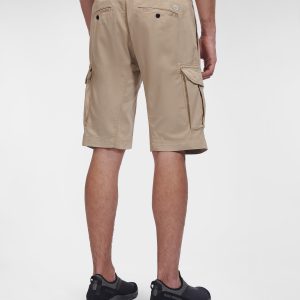 C.P. Company Stretch Sateen Cargo Shorts Cobblestone Brown - Imagen 4