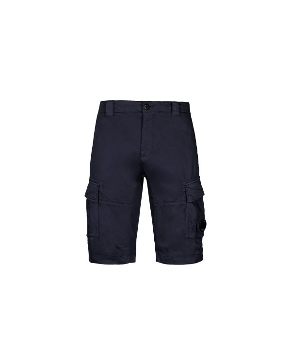 C.P. Company Stretch Sateen Cargo Shorts Total Eclipse Blue