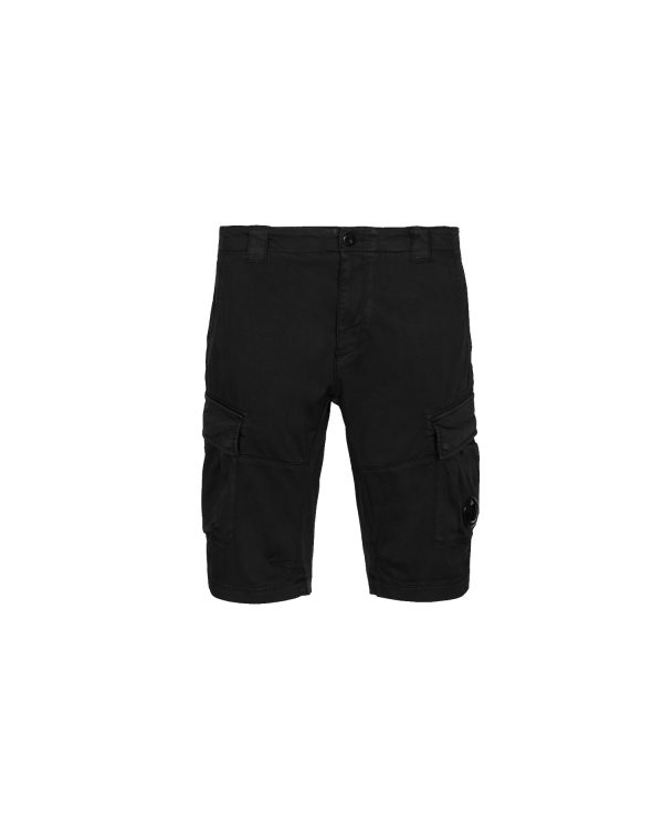 C.P. Company Stretch Sateen Cargo Shorts Black