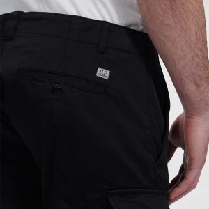 C.P. Company Stretch Sateen Cargo Shorts Black - Imagen 6