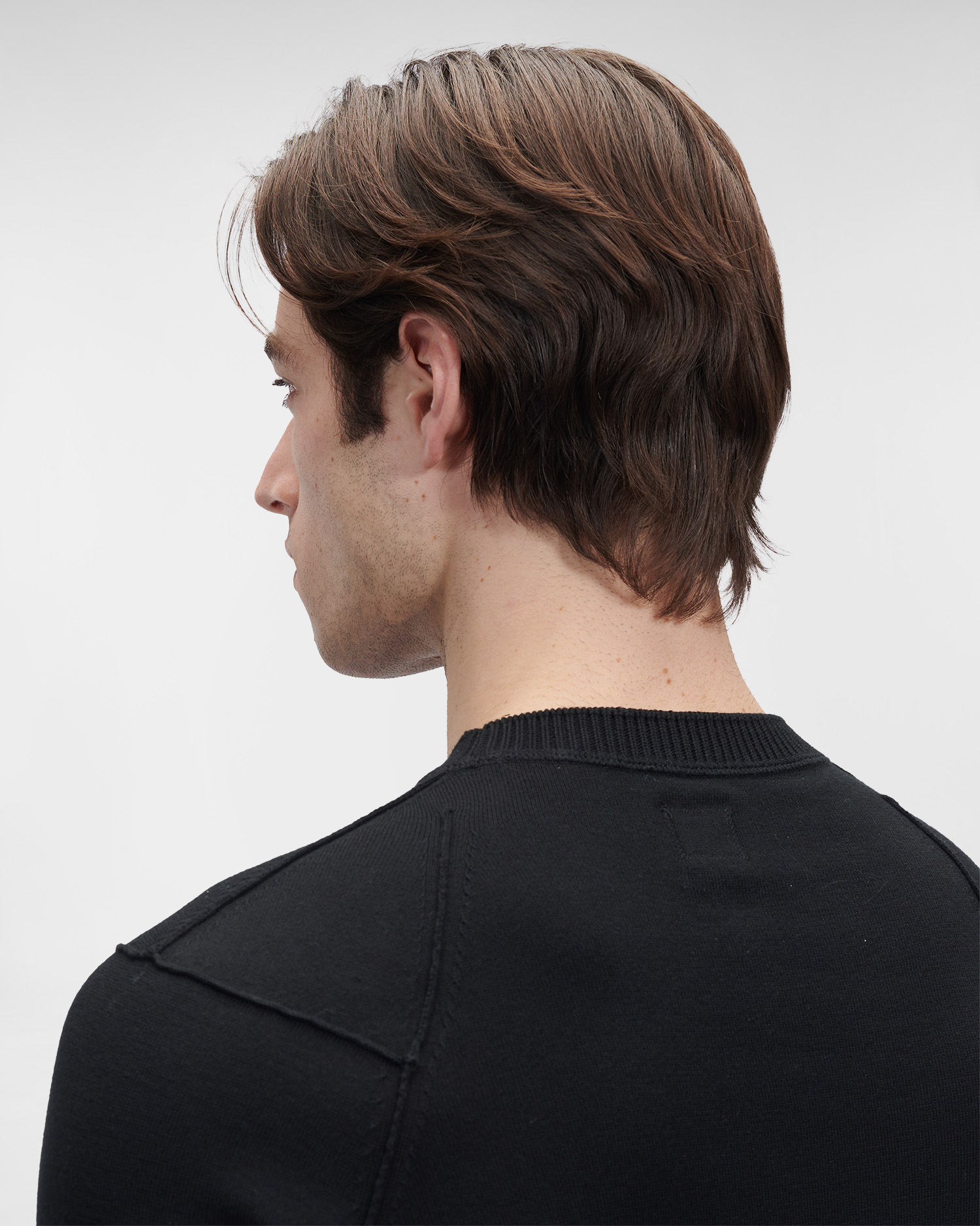 C.P. Company Sea Island Cotton Sweater Black - Imagen 3