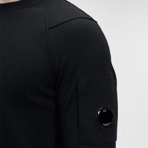 C.P. Company Sea Island Cotton Sweater Black - Imagen 4