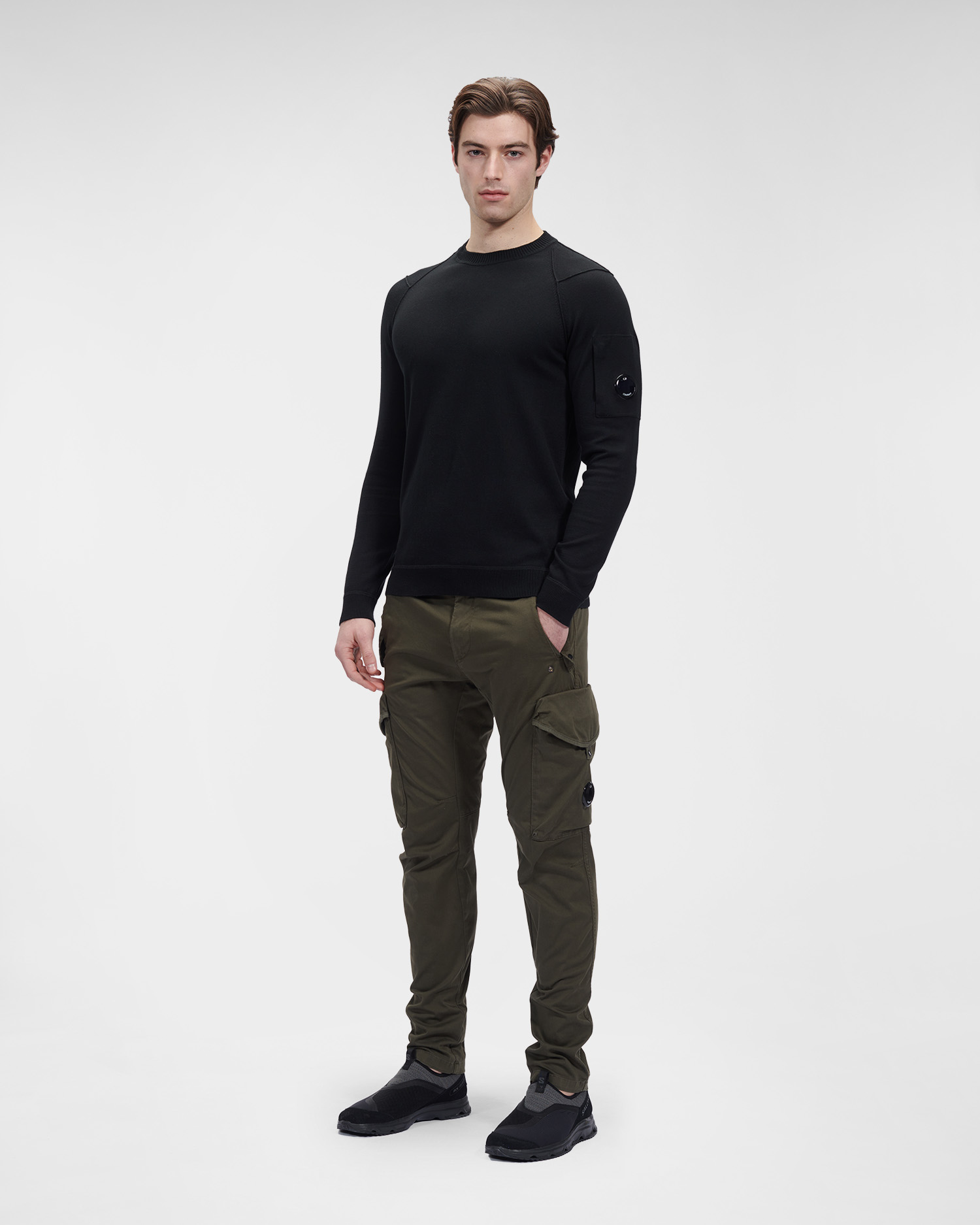 C.P. Company Sea Island Cotton Sweater Black - Imagen 5