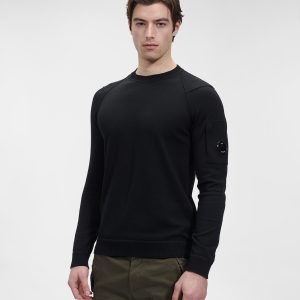 C.P. Company Sea Island Cotton Sweater Black - Imagen 6
