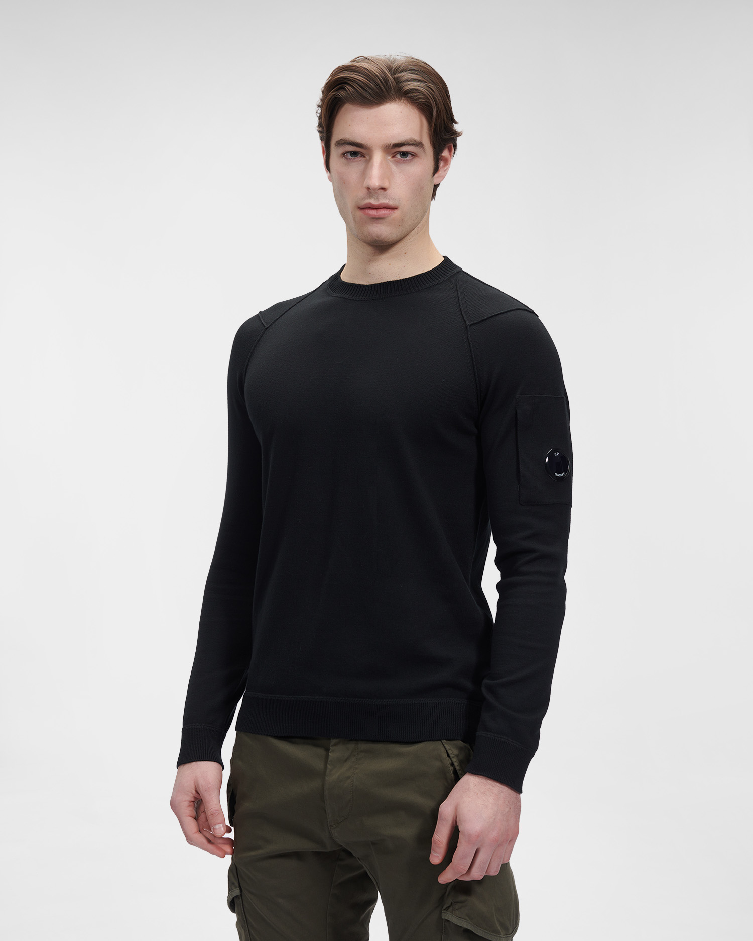 C.P. Company Sea Island Cotton Sweater Black - Imagen 6